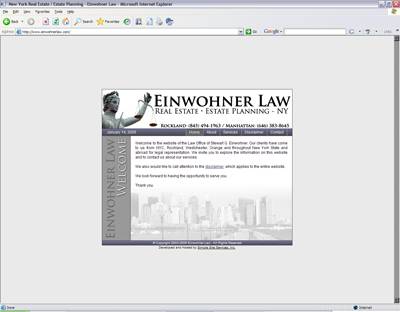 Screenshot Of Work Done For Einwohner Law